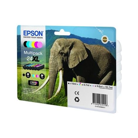 Epson Elephant Multipack 6-colours 24XL Claria Photo HD Ink (1/5)