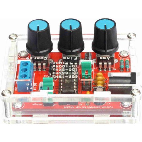 Générateur de signaux fonctionnel haute précision XR2206 kit DIY sortie sinus triangle carré fréquence amplitude réglables 1Hz-1MHz (1/5)