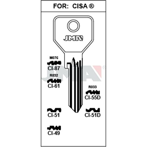 JMA llave puerta jma ci-51 d (caja 50) , DETALLES
Referencia                CI-51D                                                      Fabricante                 CISA