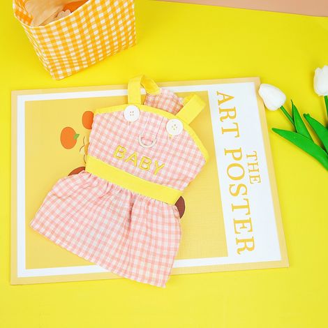 1 robe harnais pour chien, avec anneau en D, en coton, pour petits chiens et chatons, taille S à XL (1/5)