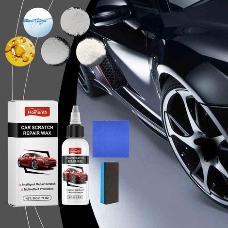 Autokratzerpflegecreme – Fleckenentfernung, Reinigung, Politur, Kratzerreparatur und Detailpflegecreme – 50 g + Schwamm1 + Handtuch1 -- BIEMMEDUE (1/5)