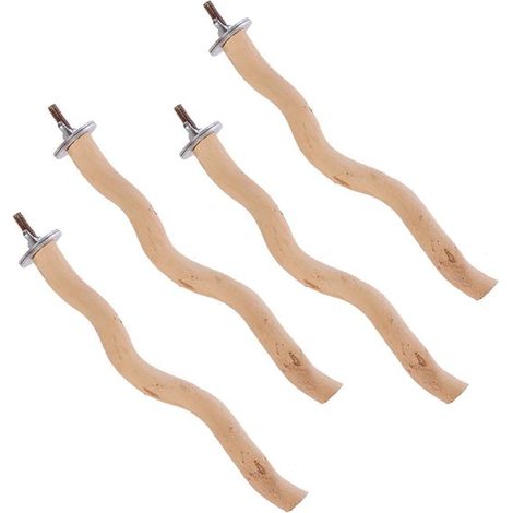 Posatoi naturali per gabbie per uccelli - Piattaforma multifunzionale in legno - 20 x 1,5 cm (1/5)