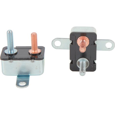 Lot de 2 disjoncteurs à réarmement automatique en alliage d'aluminium, protection contre les surcharges, pour voiture et bateau, 12 V/24 V, 50 A