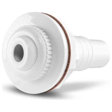 White inlet nozzle, inlet nozzle for steel-walled swimming pools, return nozzle with swivel head, swimming pool accessories, Ø 58 mm, quantity: 1 piece (1/4)