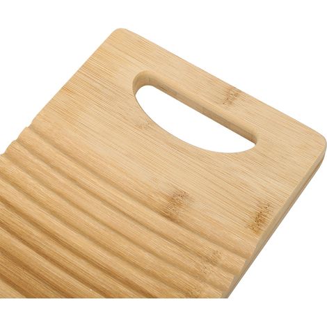 Doppelt dickes Bambus-Waschbrett – gekerbtes Waschbrett mit Handschuhen und Schaumschiene (1/5)