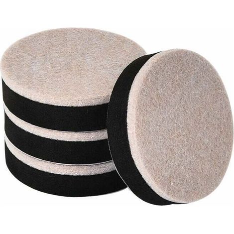 Rialzi per mobili, gambe per tavolo, 4 pezzi. Diametro: 63,5 mm, Altezza: 16,5 mm. I rialzi per letto sono impilabili per aumentare l'altezza. Silenziosi e resistenti all'usura. (1/4)