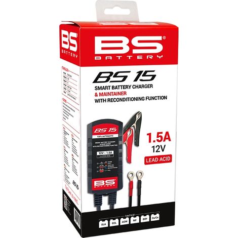Cargador de baterías BS BS15 12V STD/AGM/GEL, 1.5A a 30AH (EL) (700565) (1/2)