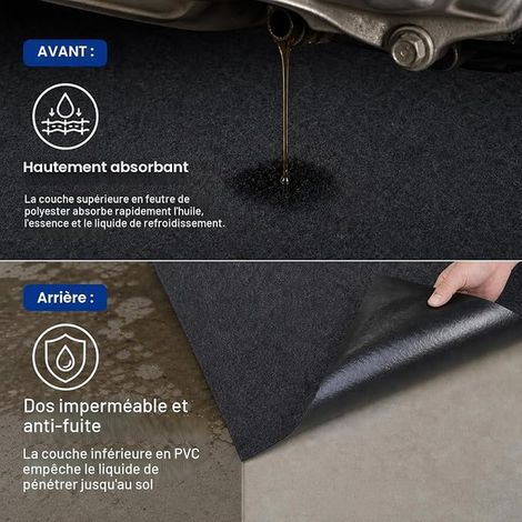 Garage Mat, 100 x 200 cm, Floor Protection Mat for Motorcycles (1/4)
