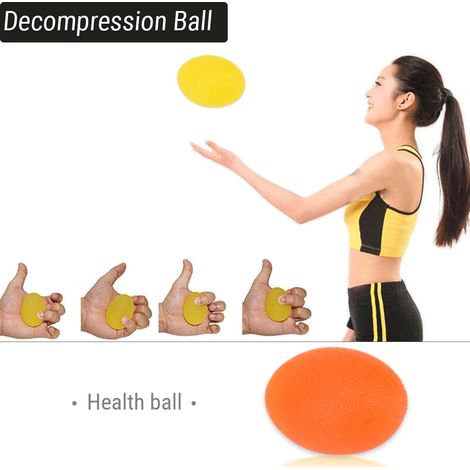 Silikon-Massageball zur Kräftigung der Finger und zum Stressabbau (Orange 20) (1/3)