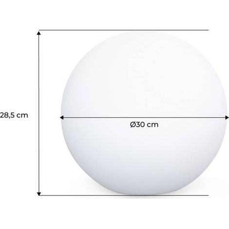 Boule LED – Sphère décorative lumineuse. blanc chaud. commande à distance Ø30 cm (1/5)