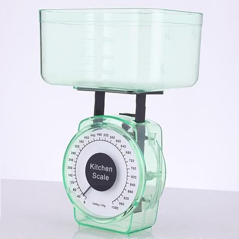 Mechanical Scale with Large Compact Kitchen Screen with Bowl for Home Cooking and Baking (1/5)