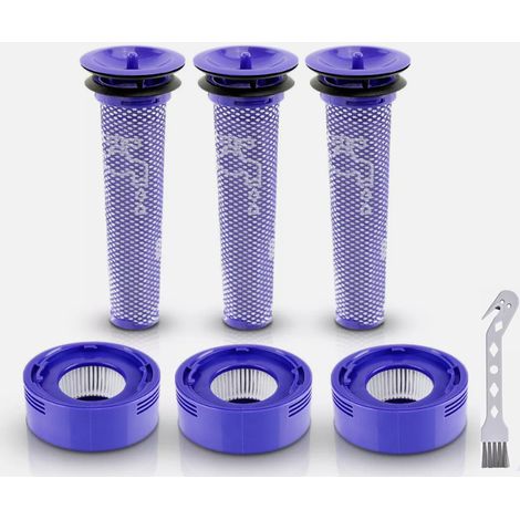 Kit 3+3 filtres HEPA pré-moteur et post-moteur compatible Dyson V7 V8 Animal Absolute Pro (1/5)