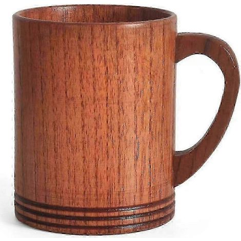 Gobelets à bière en bois, gobelets de camping artisanaux avec anse, tasses à café de voyage sans couvercle pour un usage quotidien