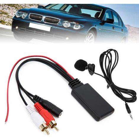Accessoires auto : câble audio AUX, adaptateur microphone Bluetooth 5.0 pour entrée audio AUX-IN 2RCA (n° 12) (1/5)
