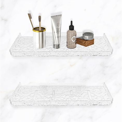 Organizador de ducha sin taladrar, estante adhesivo para ducha, estante de almacenamiento, organizador de plástico para baño y cocina (1/5)