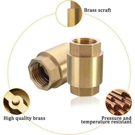 Clapet Anti-Retour Eau en Laiton de Qualité Supérieure Plomberie pour éviter Le Reflux d'eau (1/4)