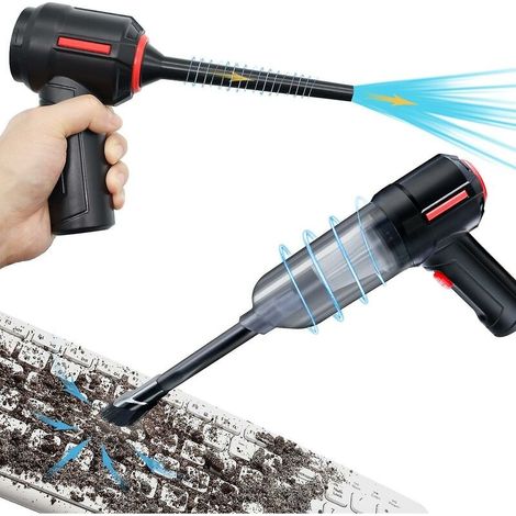 3-in-1 Computer Vacuum, Compressed Air Duster Blower, Portable Handheld Vacuum Cleaner Cordless, Keyboard Cleaner Kit, Electric Spray Air Can For Pc