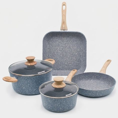 6-teiliges Kochgeschirr-Set mit antihaftbeschichteter Pfanne und Grillpfanne Pierre Gourmet (1/5)