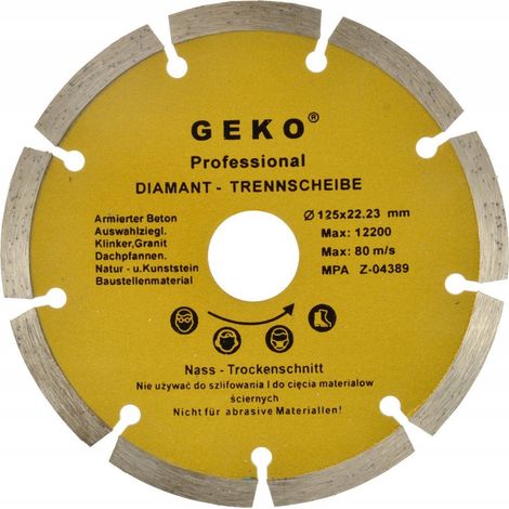 Disco de corte diamantado geko g00251 125 mm segmentado seco (1/3)