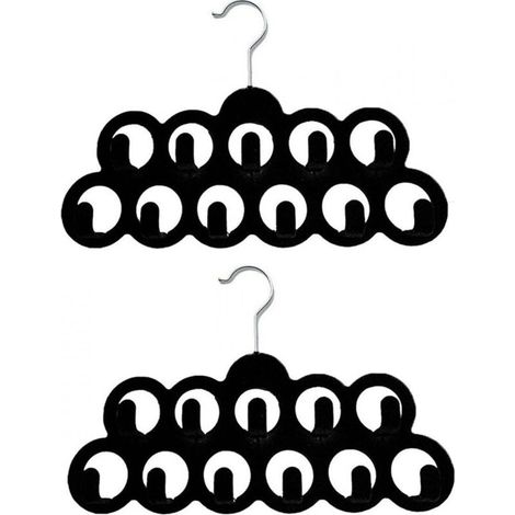Cintre pour écharpe en velours 2PCS