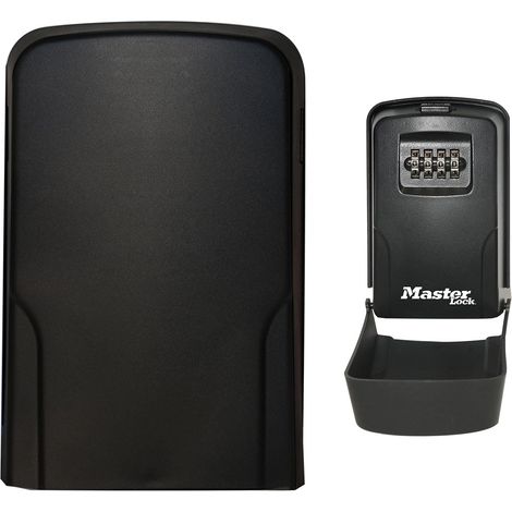 Boîte à clés MASTER LOCK, montage mural, capot amovible, taille moyenne, utilisation en extérieur, kit de montage, pour usage domestique, 5430EURD