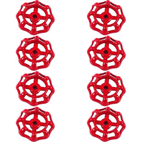 8 volants vanne fonte remplacement tuyau arrosage rouge 6x6 (1/5)