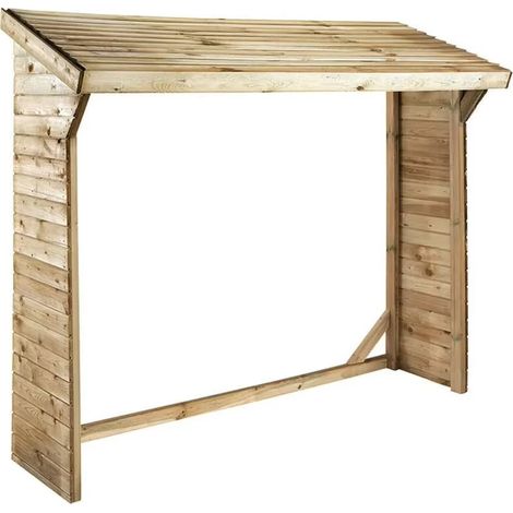 Legnaia tettoia da esterno portalegna in legno impregnato in autoclave 220x80x180 Forest (1/5)