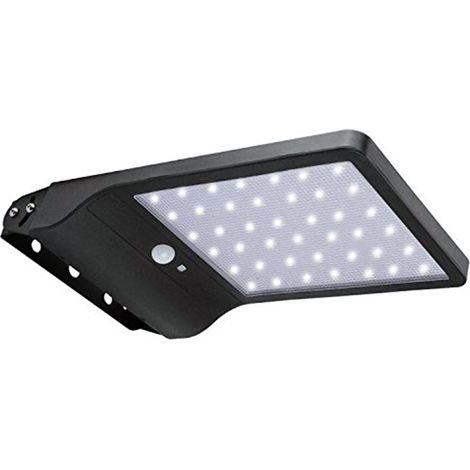 Faro Esterno Solare 20W Lampione Stradale 42 LED Sensore Movimento Luce Fredda