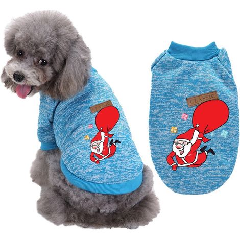 Pull Pour Chien - Tricot Coton Doux - Protection Hivernale - Convient Aux Chiens Et Chats - Taille S M L - 1 Pièce (1/3)