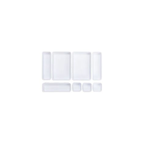 Cassetti portaoggetti, sistema di stoccaggio per la cucina, organizer per cassetti, vassoi impilabili in plastica trasparente, contenitori per cassetti, organizer per cassetti in plastica - Crezuo