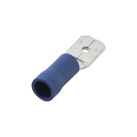 Caja 10 Terminal Faston macho aislado para cable 1'5-2'5 mm² 6'35 mm Color Funda Azul Electro DH 10.914/6.3/Z/BOX 8430552088201 (1/3)