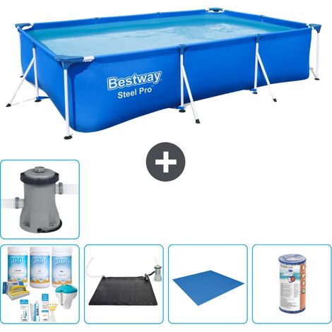 Bestway Bestway Steel Pro Rectangulaire - 300x201x66 cm - 6-pièces S22079 (1/5)