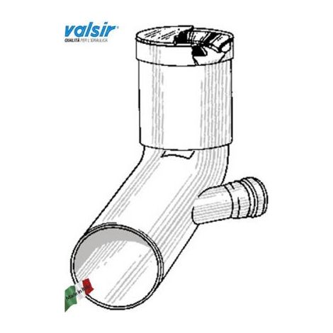 VALSIR Curva scarico BIANCA WC prolungata SINISTRA 110/40