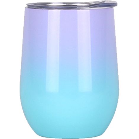 Gobelet Isolé En Acier Inoxydable - Pour Vin Café Cocktail - Avec Couvercle Amovible - 350 Ml - 1 Pièce (1/5)