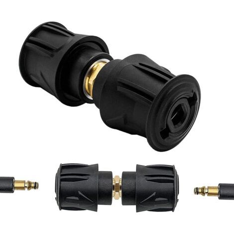 Accessoires pour machine de nettoyage haute pression : connecteur rapide haute pression double tĂŞte Karcher, adaptateur de raccordement de tuyau (1/5)