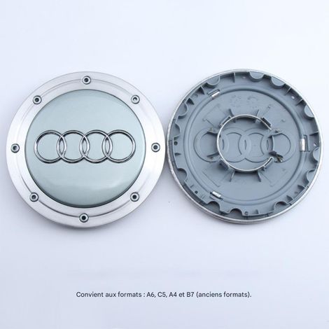 8-Loch-Radnabenkappe, passend für Audi A6 C5, A4 B7, TT, A8 – Felgennabenkappe, Autoradnabenkappe, Aluminium + ABS-Radzubehör, 4-teiliges Set – Grün