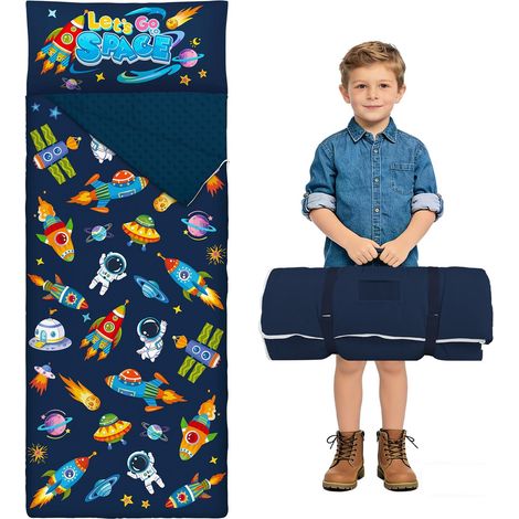 Sac de Couchage pour Enfants avec Oreiller Amovible et Couverture 15060cm,Parent (1/5)