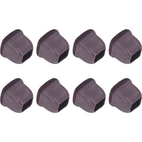 Ensemble de 8 protections de pieds de chaise en TPE pour sols, compatibles avec tables et tabourets, marron, taille M. (1/5)
