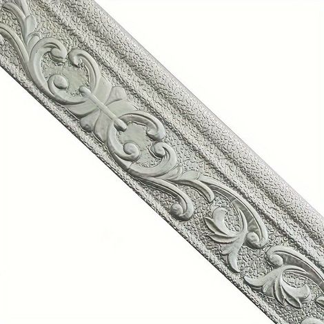 BelleRise - 1 Rouleau de stickers muraux 3D autocollants style plinthe rétro européen — Moulure décorative adhésive (1/5)