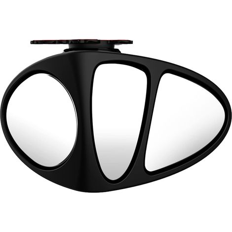 Miroir D'angle Mort 3 en 1 pour Voiture, 360 Degrés de Rotation Réglable Grand Angle Rétroviseur, Universel Miroir Auxiliaire de Voiture for Car SUV RV, droite 1pcs