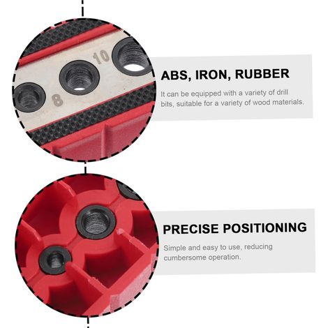 Guida di perforazione portatile multifunzionale per trapano, compatibile con vari posizionatori di punte da trapano per usi di falegnameria e (1/4)