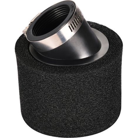 Filtre à air noir coudé de 42 mm, compatible avec les motos, quads et véhicules tout-terrain 4 temps de 50 à 125 cm³. Filtre à air à haut débit avec 5 entrées. (1/5)