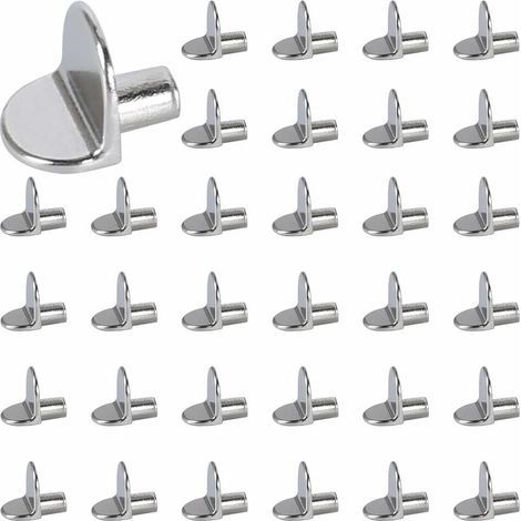 40Pcs Shelf Pegs 5mm Shelf Pegs Shelf Support Pegs Shelf Pin Shelf Support Pins DIY Stainless Steel