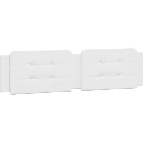 Maison Exclusive - Cuscino Testiera Zadar Bianco 200 cm in Similpelle