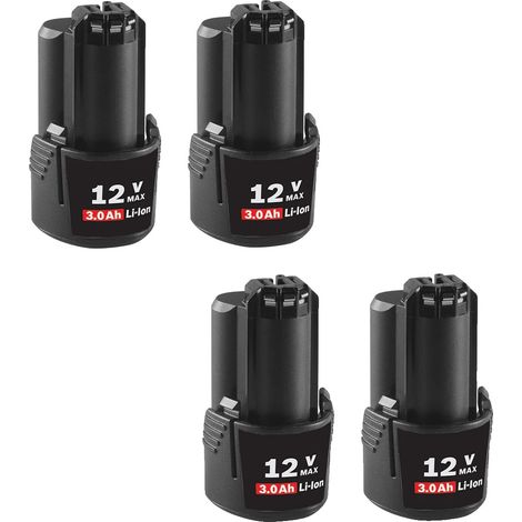 Batería de 3000 mAh de capacidad, compatible con herramientas eléctricas, 4 baterías (1/2)