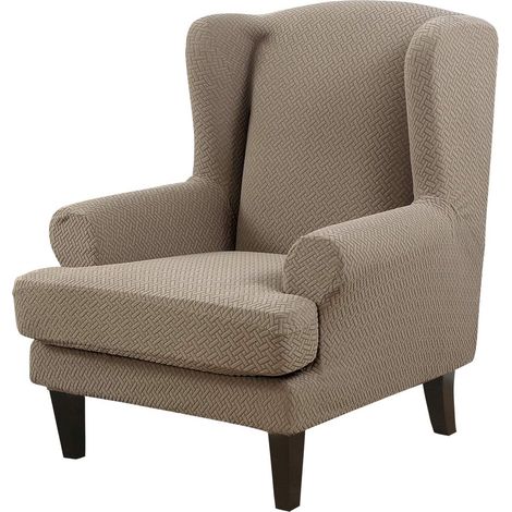 2-Piece Armchair Covers, Spandex Sofa Cover, Stretch Wingback Chair Cover (1/5)