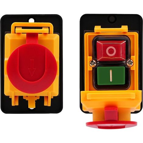 Interrupteur de machine Interrupteur de sécurité Homologué KJD22-6 Broche 250V 12A Machine Interrupteur à bouton-poussoir Interrupteur électromagnétique, IP54 Interrupteur étanche Interrupteur (1/5)