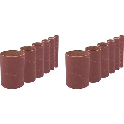 Lot de 12 Manchon de ponçage, Corindon, Spirale, Coton, 114 mm, Pour courbes et arrondis
