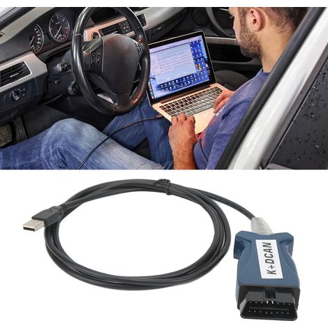 Câble de diagnostic d'interface OBD2 INPA K+DCAN pour BMW FT232RL, circuit imprimé blanc (1/5)