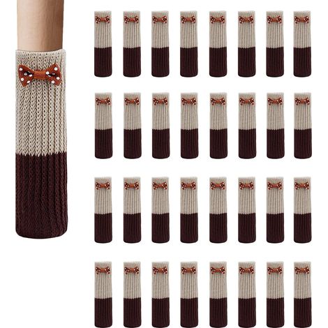 32-Piece Wool Knit Furniture Socks, Chair Leg Protectors, Anti-Slip Pads for Furniture, Tablecloths, and Covers (1/5)